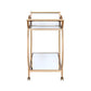 ACME Traverse Serving Cart, Champagne & Mirrored