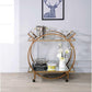 ACME Traverse Serving Cart, Champagne & Mirrored