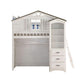 ACME Tree House Loft Bed (Twin Size), Weathered White & Washed Gray  37165