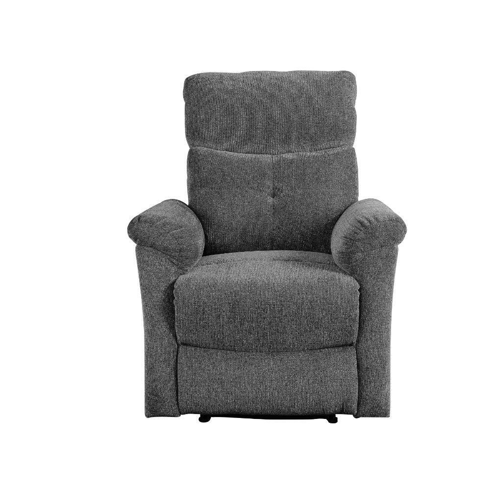 ACME Treyton Glider Recliner, Gray Chenille