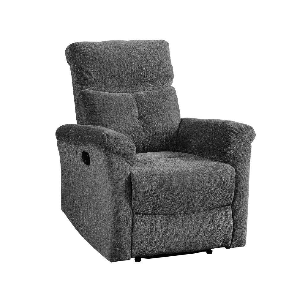 ACME Treyton Glider Recliner, Gray Chenille