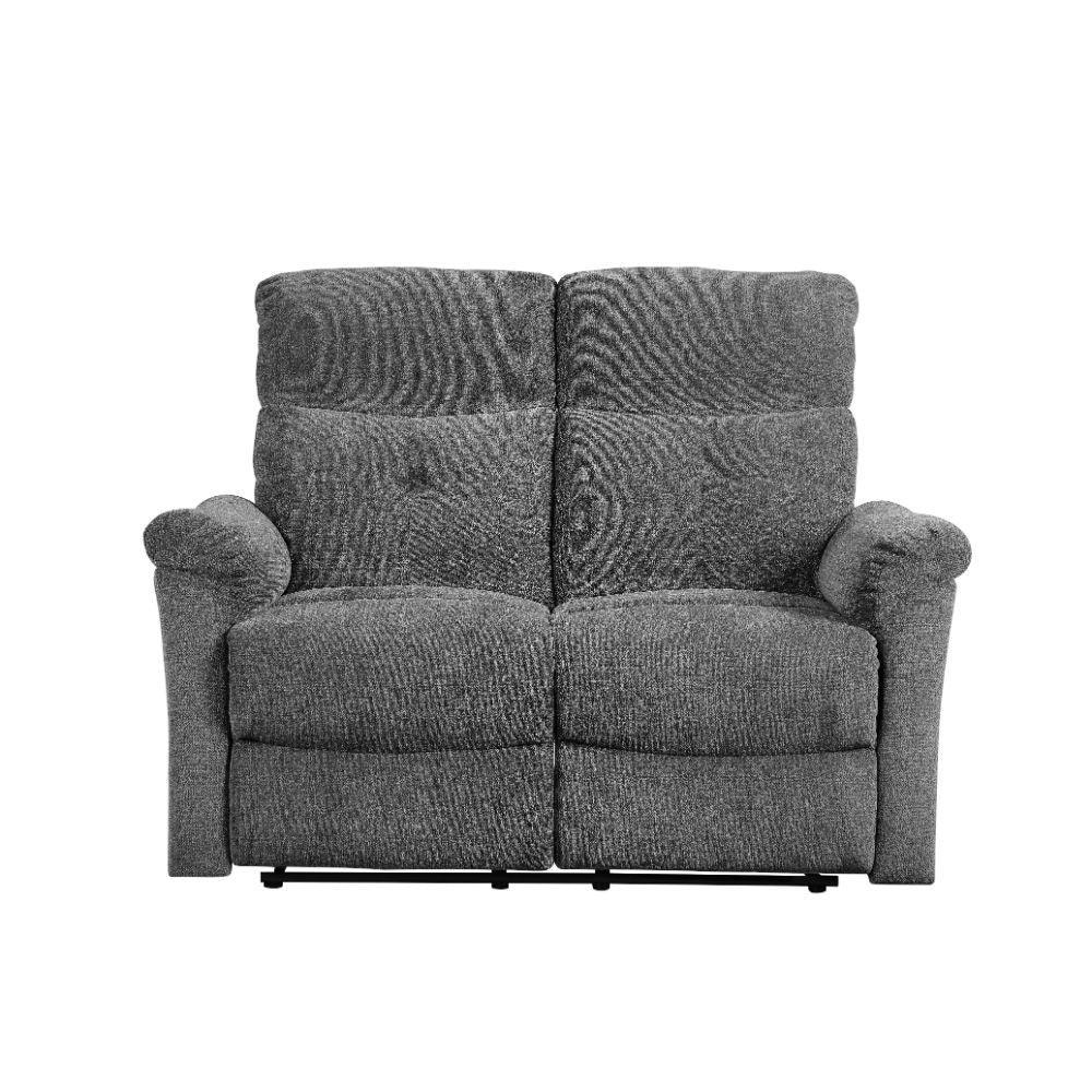 ACME Treyton Loveseat (Motion), Gray Chenille