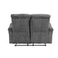 ACME Treyton Loveseat (Motion), Gray Chenille