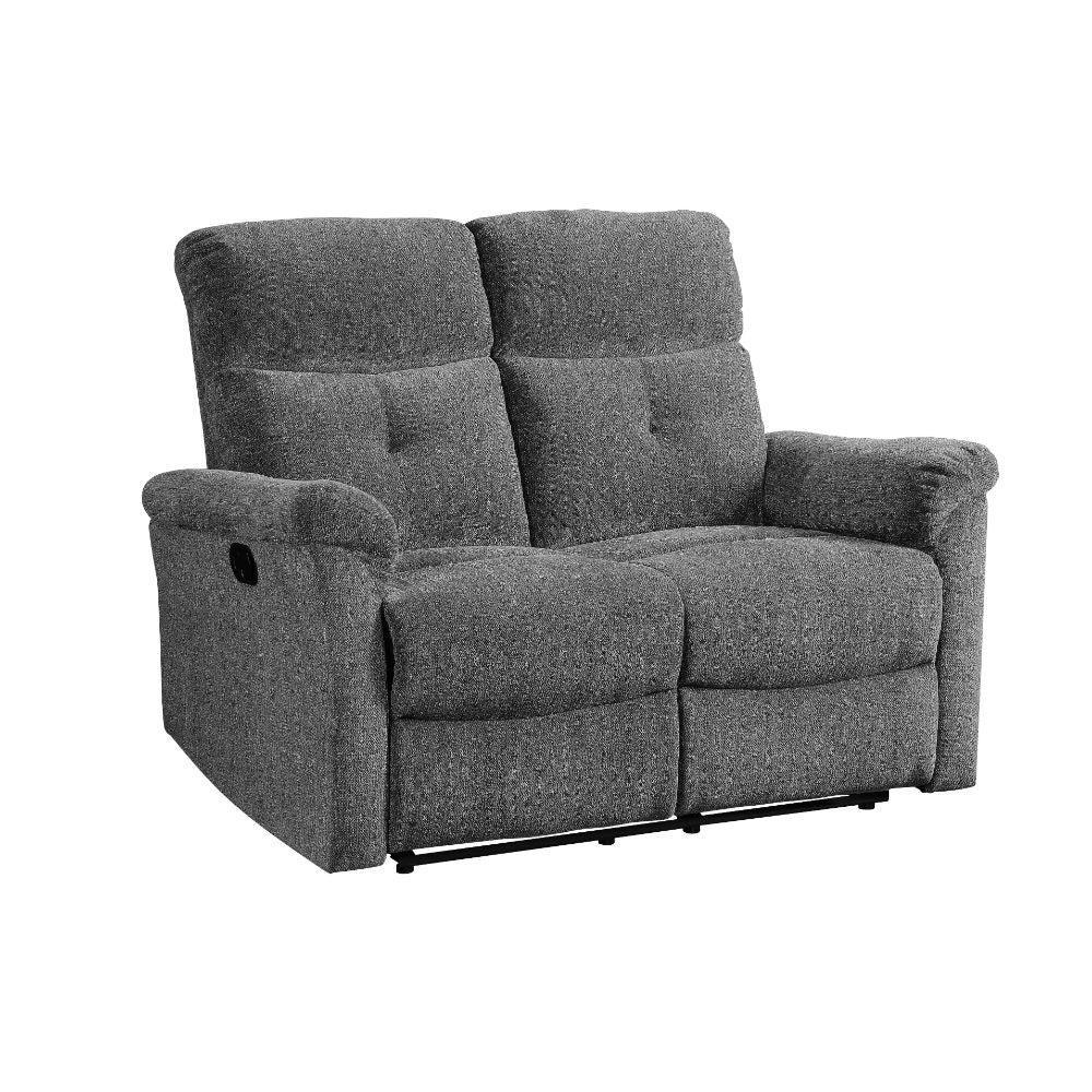 ACME Treyton Loveseat (Motion), Gray Chenille