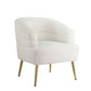 ACME Trezona Accent Chair, White Faux Sherpa