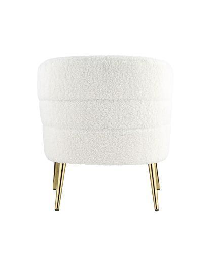 ACME Trezona Accent Chair, White Faux Sherpa