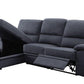 ACME Trifora Reclining Storage Sectional Sofa, Dark Gray Fabric