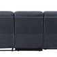 ACME Trifora Reclining Storage Sectional Sofa, Dark Gray Fabric