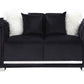 ACME Trislar Loveseat w/4 Pillows, Black Velvet 1