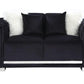 ACME Trislar Loveseat w/4 Pillows, Black Velvet