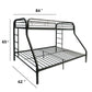 ACME Tritan Twin XL/Queen Bunk Bed, Black