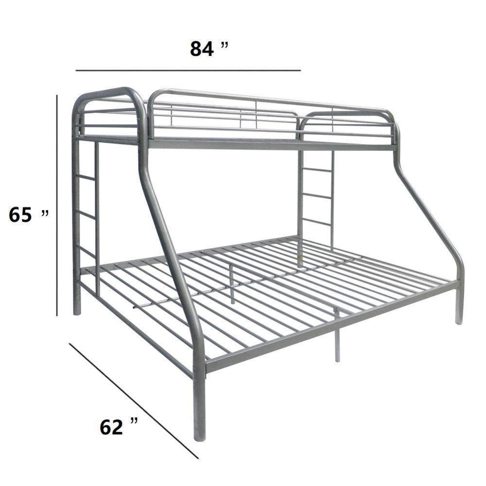 ACME Tritan Twin XL/Queen Bunk Bed, Silver