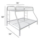 ACME Tritan Twin/Full Bunk Bed, White