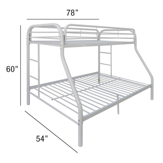 ACME Tritan Twin/Full Bunk Bed, White