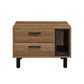 ACME Trolgar Accent Table, Brown Oak & Black Finish