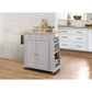 ACME Tullarick Kitchen Cart, Natural & Gray