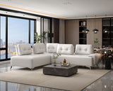 ACME Turano Sectional Sofa , Pearl White Leather