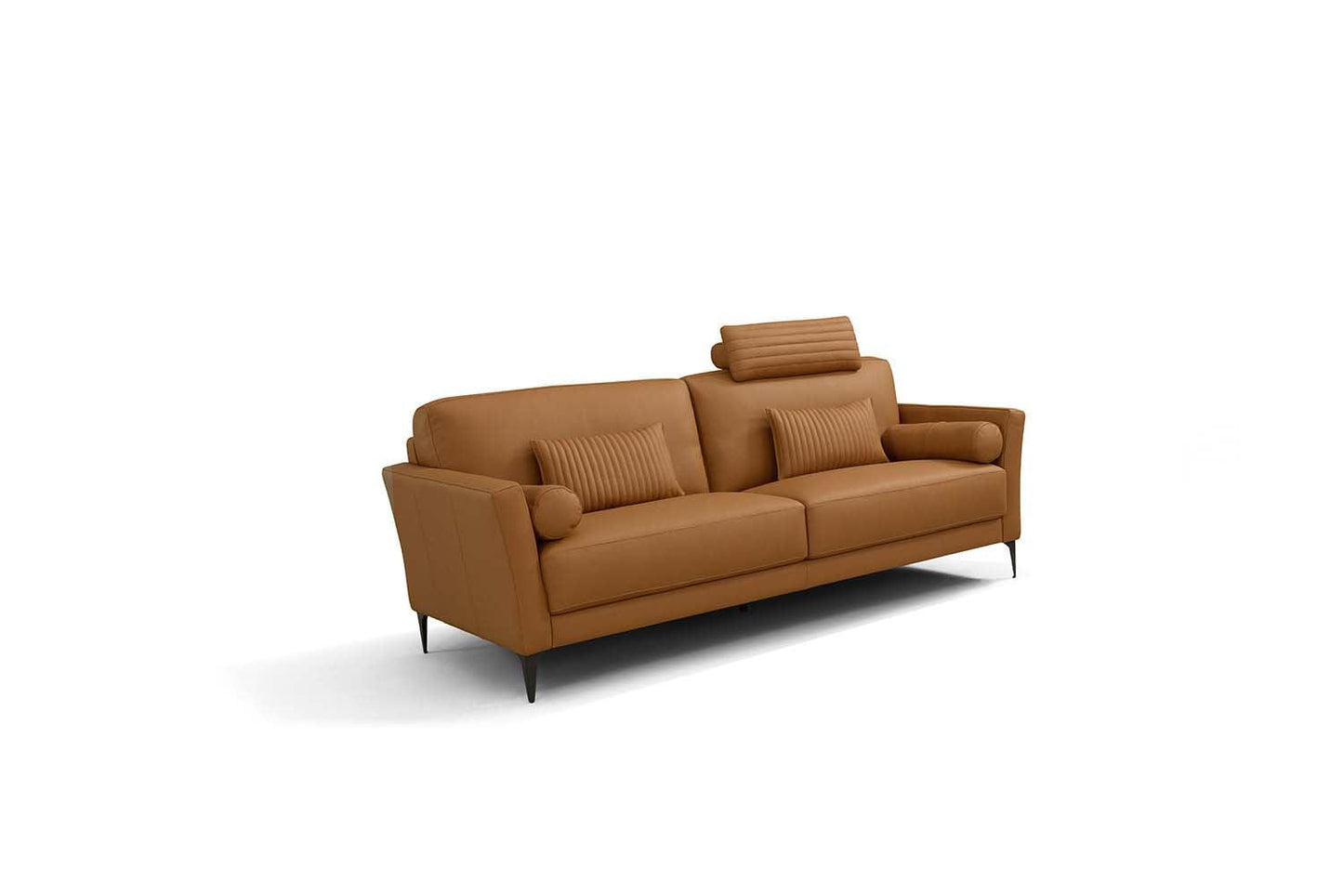 ACME Tussio Sofa w/5 Pillows, Saddle Tan Leather