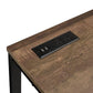 ACME Tyrese Built-in USB Port Writing Desk, Walnut & Black Finish