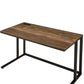 ACME Tyrese Built-in USB Port Writing Desk, Walnut & Black Finish