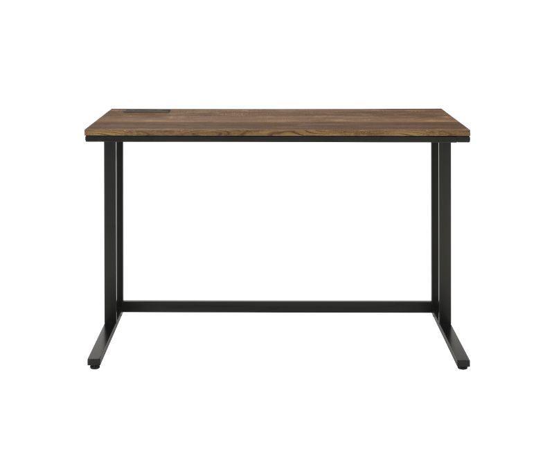 ACME Tyrese Built-in USB Port Writing Desk, Walnut & Black Finish