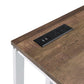 ACME Tyrese Built-in USB Port Writing Desk, Walnut & White Finish