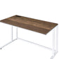 ACME Tyrese Built-in USB Port Writing Desk, Walnut & White Finish