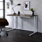 ACME Tyrese Built-in USB Port Writing Desk, Walnut & White Finish