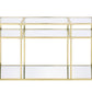 ACME Uchenna Sofa Table, Clear Glass & Gold Finish