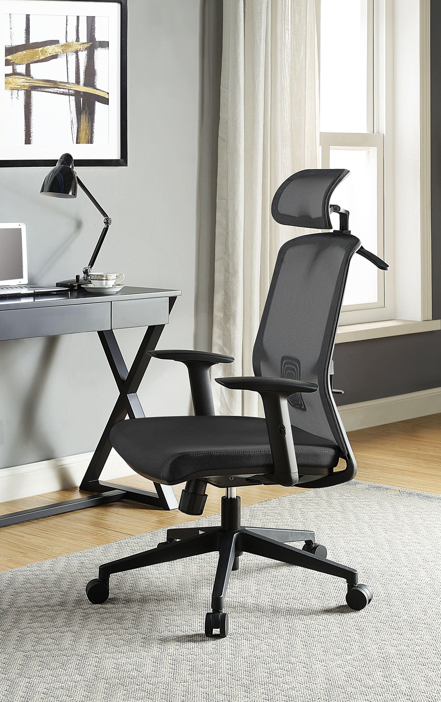 ACME Umika Office Chair, Black Fabric