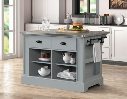 ACME Urrur Kitchen Island, Gray Finish