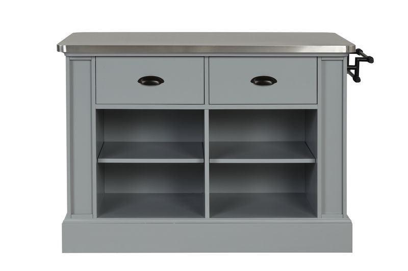 ACME Urrur Kitchen Island, Gray Finish