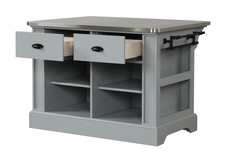 ACME Urrur Kitchen Island, Gray Finish