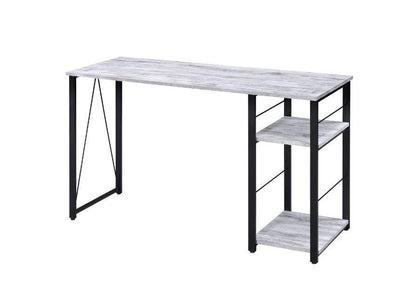 ACME Vadna Writing Desk, Antique White & Black Finish