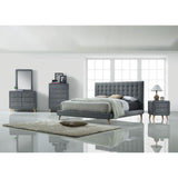 ACME Valda Eastern King Bed, Light Gray Fabric  24517EK