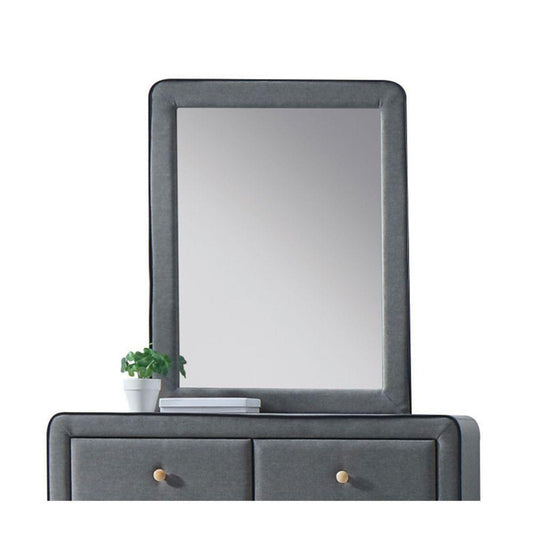 ACME Valda Mirror, Light Gray Fabric