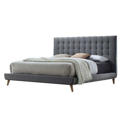 ACME Valda Queen Bed, Light Gray Fabric  24520Q