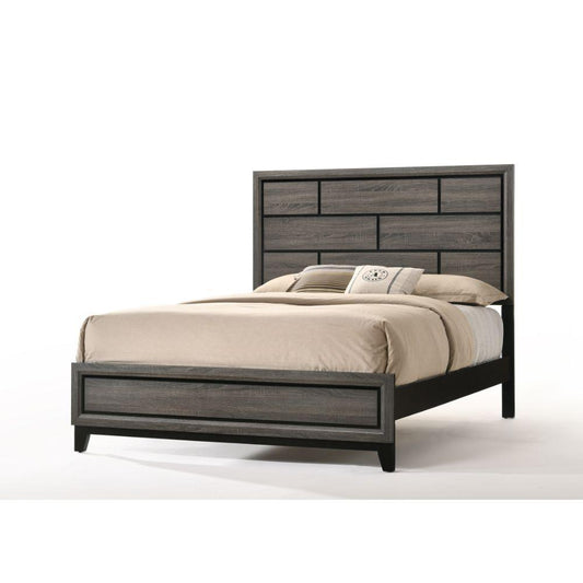 ACME Valdemar Eastern King Bed, Weathered Gray  27047EK