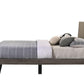 ACME Valdemar Queen Bed, Brown Fabric & Weatheted Gray Finish