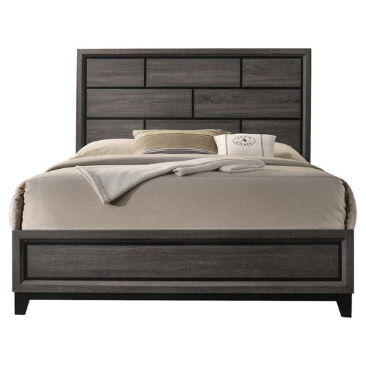 ACME Valdemar Queen Bed, Weathered Gray  27050Q