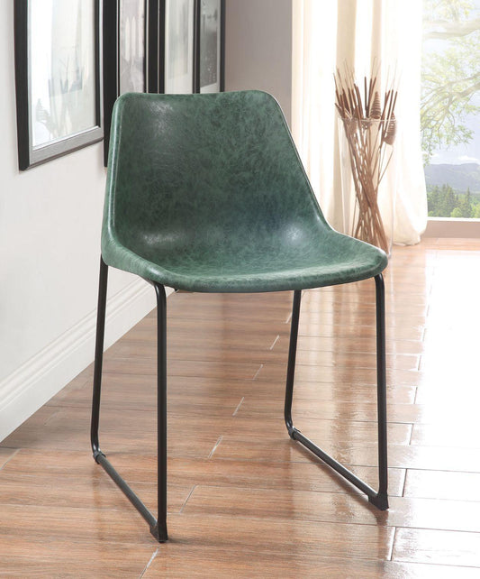 ACME Valgus Side Chair (Set-2), Vintage Green & Black