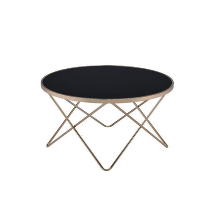 ACME Valora Coffee Table, Champagne & Black Glass