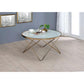 ACME Valora Coffee Table, Champagne & Frosted Glass