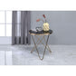 ACME Valora End Table, Champagne & Black Glass