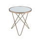 Valora End Table, Champagne & Frosted Glass