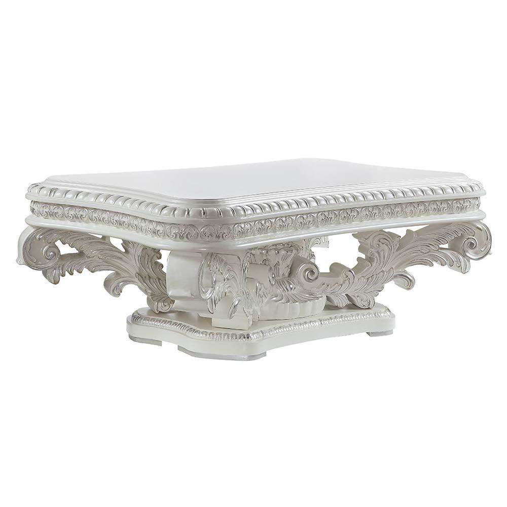 ACME Vanaheim Coffee Table, Antique White Finish