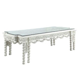 ACME Vanaheim Dining Table, Antique White Finish