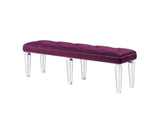 ACME Varian Bench• Burgundy Velvet & Mirrored