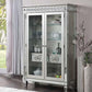 ACME Varian Curio, Mirrored & Antique Platinum