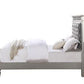 ACME Varian Full Bed, Gray Velvet, Silver & Mirrored Finish